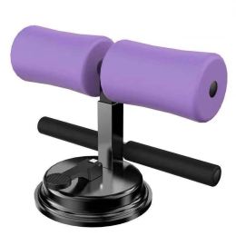 Sit-up Aid Fitness Equipment Home Abdominal Curling Abdomen Abdomen (Color: Purple, Style: Double pole)