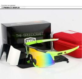 Sports goggles dazzling windproof glasses (Color: Green black)