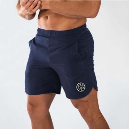 Muscle Wear Gym Shorts (Color: Navy Blue, size: L)