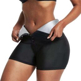 Slimming Pants Waist Trainer Shapewear Tummy Hot Thermo Sweat Leggings Fitness Workout Sweat Sauna Pants Body Shaper (Color: Silver, size: XL)