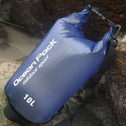 Spot beach bag anti water bucket bag PVC waterproofing bag drifting waterproof bag swimming bag outdoor sports bag (Color: 2, Style: 15L)