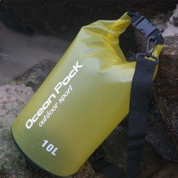 Spot beach bag anti water bucket bag PVC waterproofing bag drifting waterproof bag swimming bag outdoor sports bag (Color: 3, Style: 20L)