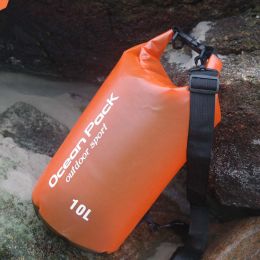 Spot beach bag anti water bucket bag PVC waterproofing bag drifting waterproof bag swimming bag outdoor sports bag (Color: 4, Style: 20L)