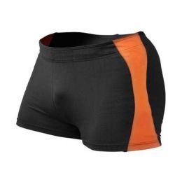 Tight Men Gym Shorts Bodybuilding (Color: Orange, size: M)