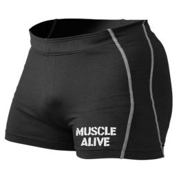 Tight Men Gym Shorts Bodybuilding (Color: MA Black, size: M)