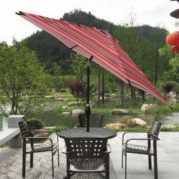 Outdoor Patio 9-Feet Market Table Umbrella (Color: Red)