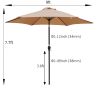 Outdoor Patio 9-Feet Market Table Umbrella