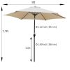 Outdoor Patio 9-Feet Market Table Umbrella