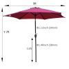 Outdoor Patio 9-Feet Market Table Umbrella