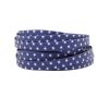 Weiou Flat Blue White Stars in Shoelaces Heat Transfer Polyester Shoestring For Adults Kids Fashion Sneaker