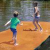 12 x 6 FT Floating Water Mat Foam Pad Lake Floats Lily Pad, 3-Layer XPE Water Pad with Storage Straps for Adults Outdoor Water Activities