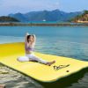 12 x 6 FT Floating Water Mat Foam Pad Lake Floats Lily Pad, 3-Layer XPE Water Pad with Storage Straps for Adults Outdoor Water Activities