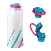 24oz Portable Foldable Sports Water Bottle For Outdoor Camping Hiking Backpacking Cycling Running