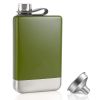 1pc Premium Hip Flask For Whiskey; Stainless Steel Hip Flask With Funnel; Leakproof Camping Whiskey Flask; Portable Cap Hip Pocket Flask For Outdoor;