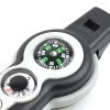 1pc 7 In 1 Safety Whistle; Magnifier; Flashlight & Compass For Emergency Survival Hiking