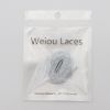 Weiou Brand New Flat Plastic Strings Flat Printed Jazzy White-Light Gray Color Shoelaces For Shoes