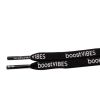 Weiou Flat Printed Boost Vibes Shoelaces Black White Shoestring with Metal Aglets Custom Sport Draw-cord