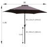 Outdoor Patio 9-Feet Market Table Umbrella