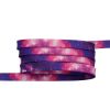 Weiou Manufacturer High Quality Heat Transfer Purple Star Flat Waterproof Polyester Shoelace For Shoes