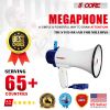 5 Core Megaphone Bullhorn Cheer Horn Mic Recording Siren Blow Horn Hand Held Mega Phone Loudhailer 8R