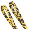 Weiou Personalized Wide Softly Casual Flat Luxury Ribbon Satin Leopard Print Shoelaces for Women Girls Sneaker Shoestring