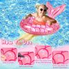 Inflatable Mermaid Swimming Rings; Portable Cartoon PVC Floats For Boys And Girls Beach Pool Party Summer