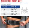 Weight Lifting Belt Leather Fitness Belt for Strength Training Unisex Black