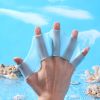 1pair Silicone Hand Webbed For Outdoor Diving Swimming