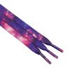 Weiou Manufacturer High Quality Heat Transfer Purple Star Flat Waterproof Polyester Shoelace For Shoes