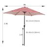 Outdoor Patio 9-Feet Market Table Umbrella