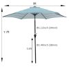 Outdoor Patio 9-Feet Market Table Umbrella