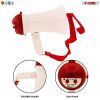 Megaphone Handheld Mini Bullhorn Cheer Loudspeaker Bull Horn Speaker Small Megaphono Siren Sling Strap Portable 5Core HW1