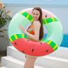 Two-color Watermelon Swimming Ring; Adult Swimming Ring Thick Portable Adult Swimming Ring Armpit Circle The Inner Diameter Width After Inflation Abou