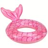 Inflatable Mermaid Swimming Rings; Portable Cartoon PVC Floats For Boys And Girls Beach Pool Party Summer